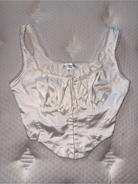 one clothing Tops - 169. one clothing Pearl Satin Corset Tank